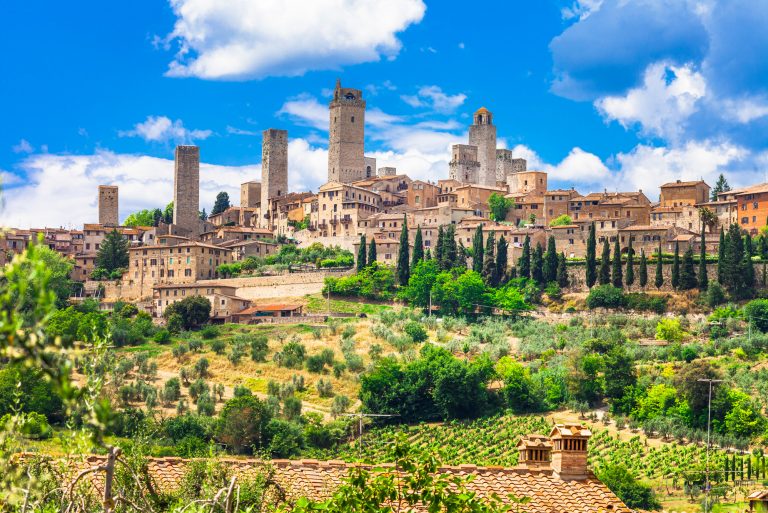 Impressive Medieval Town,San Gimignano,Tuscany,Italy.