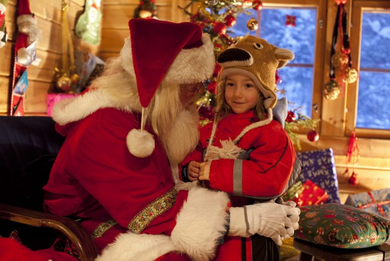 Girl with Santa